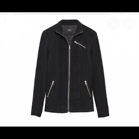 liverpool nereus quilted panel denim jacket